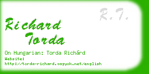 richard torda business card