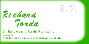 richard torda business card